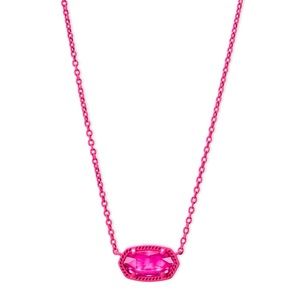 Kendra Scott Elise matte necklace in pink agate